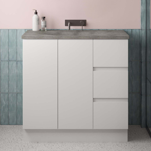 Cm Satori Fingerpull White Floorstanding Vanity Unit The Build By